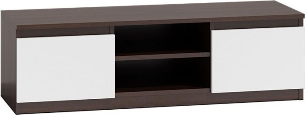 TV Schrank Lowboard Fernseher Schrank TV Möbel Fernsehtisch Sonoma weiß, Farbe:wenge weiß, Größe:120cm