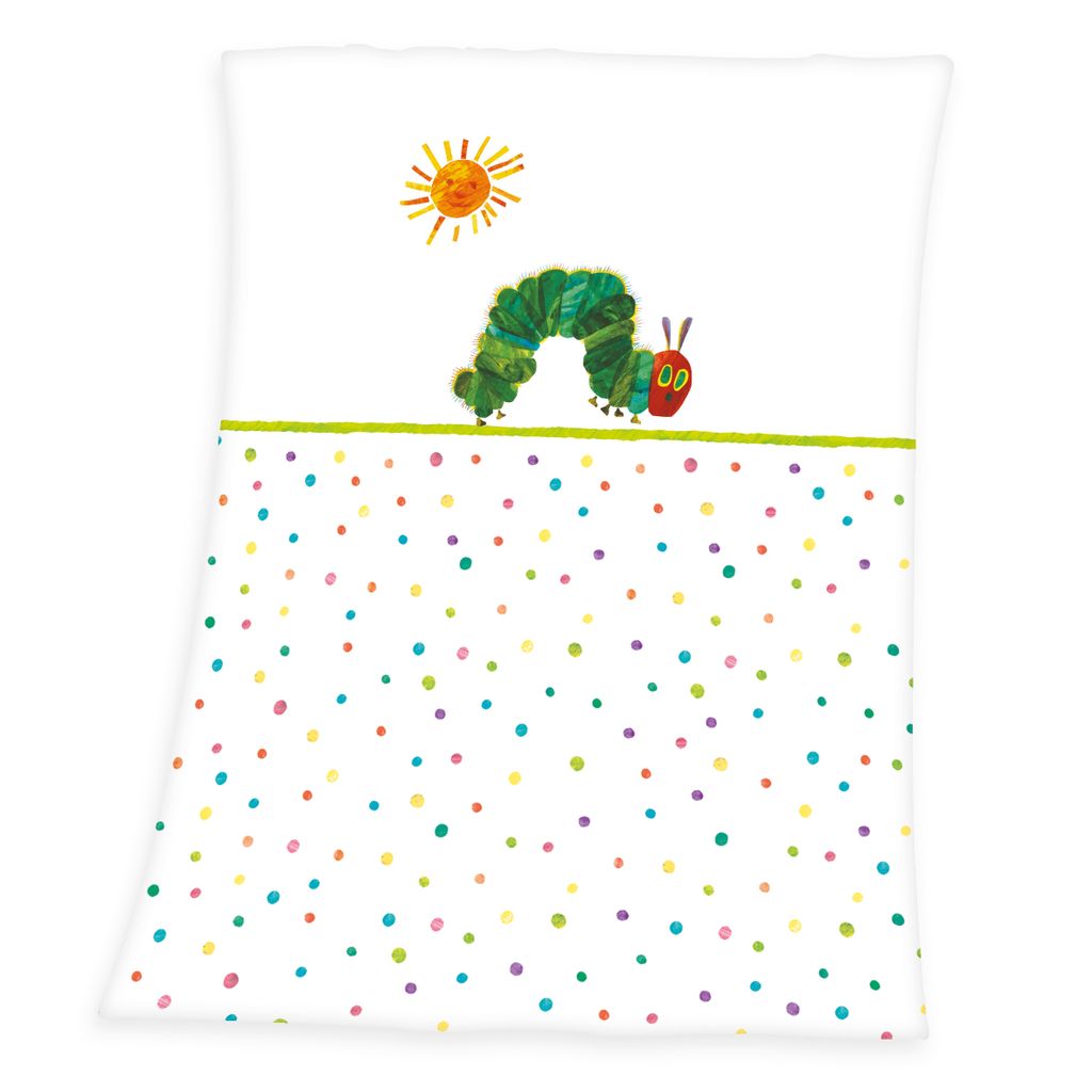 Die kleine Raupe Nimmersatt Soft Peach Decke / Babydecke, 75x100 cm