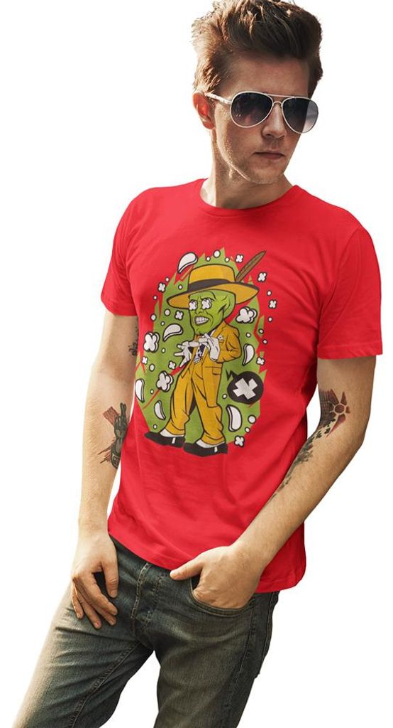 D&B Uni Polo PC00110 The Mask Rot-Größe S