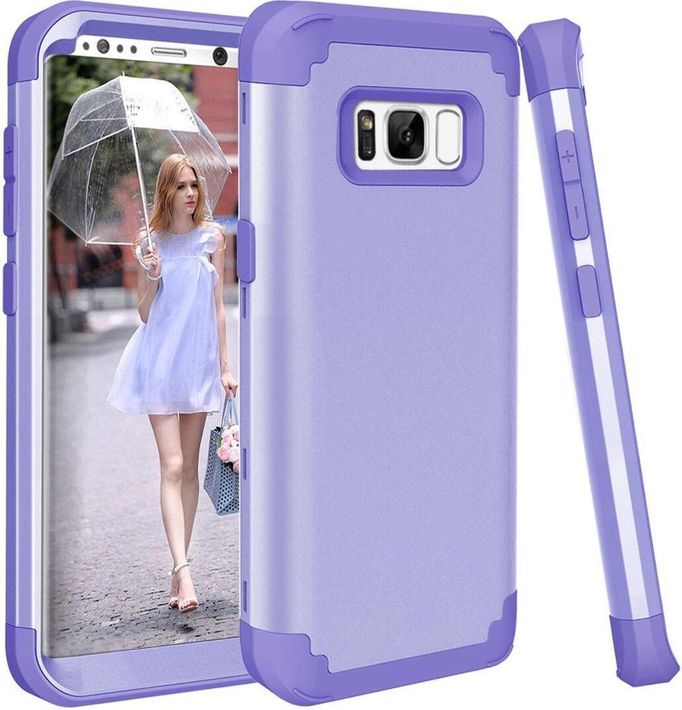 Galaxy S8 Hülle, LaimTop Heavy Duty 3 in 1 Hybrid Hart PC Flexibel TPU Silikon Stossfest Kratzfest Tasche Schutzhülle für Samsung Galaxy S8 Hell...