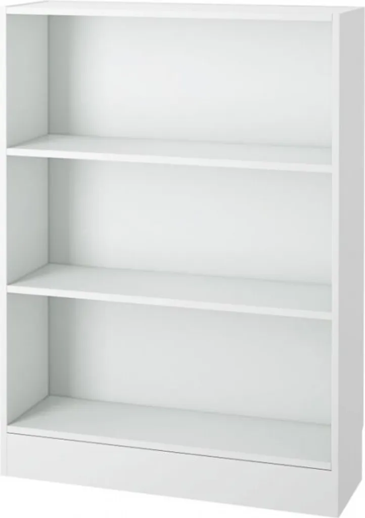 Étagère de rangement BASIC blanche pour salon - Bibliothèque 4 niveaux - 8