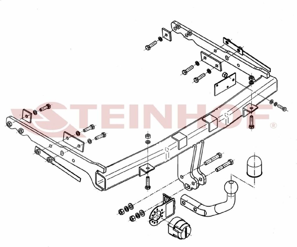 Z546544 Anhängerkupplung passend für FORD S-Max 2006-09/2015 starr