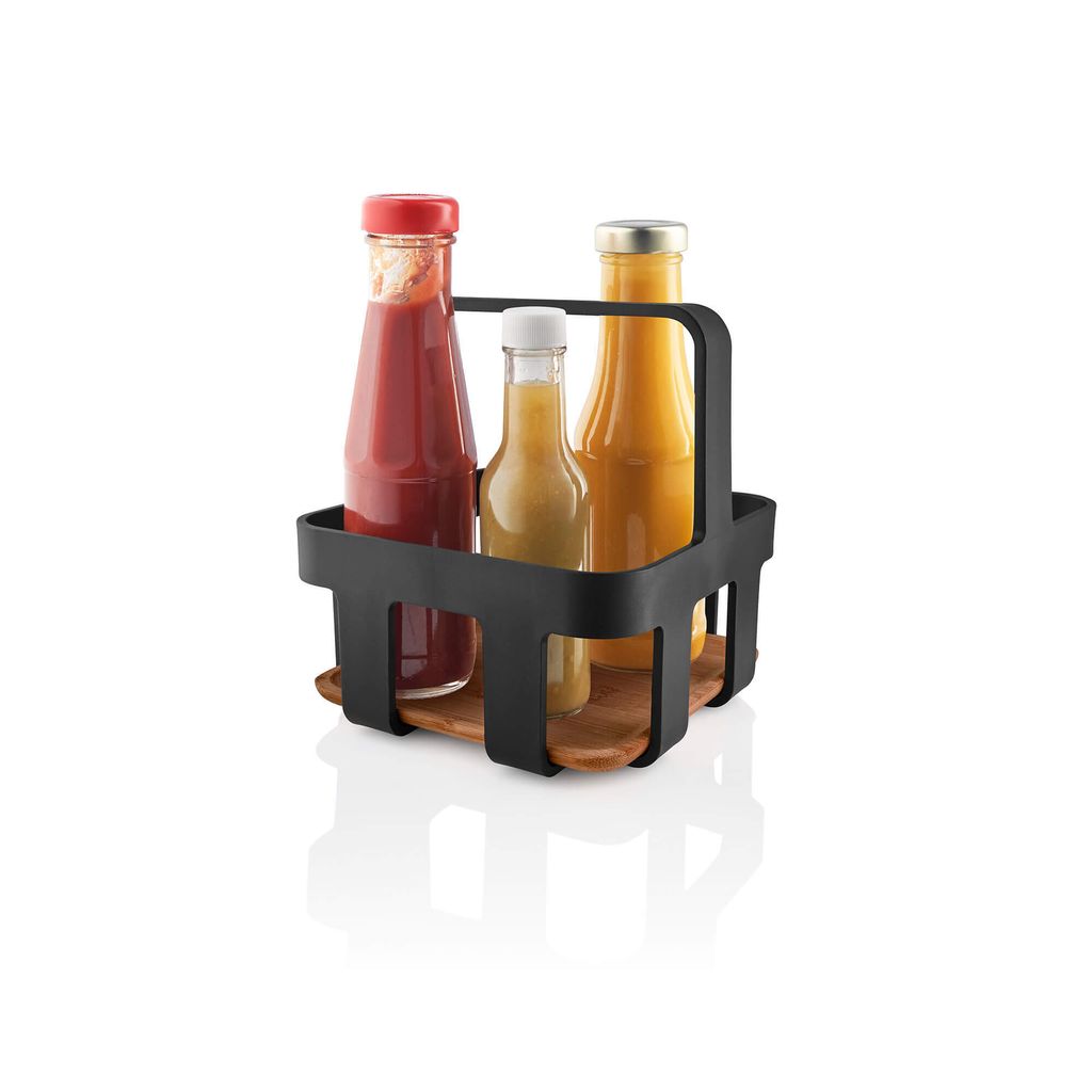 Eva Solo Nordic kitchen Table Caddy Black, Tisch Organizer, Gewürzständer, Küchenutensil, Schwarz, 17 x 17 x 18.5 cm, 520451