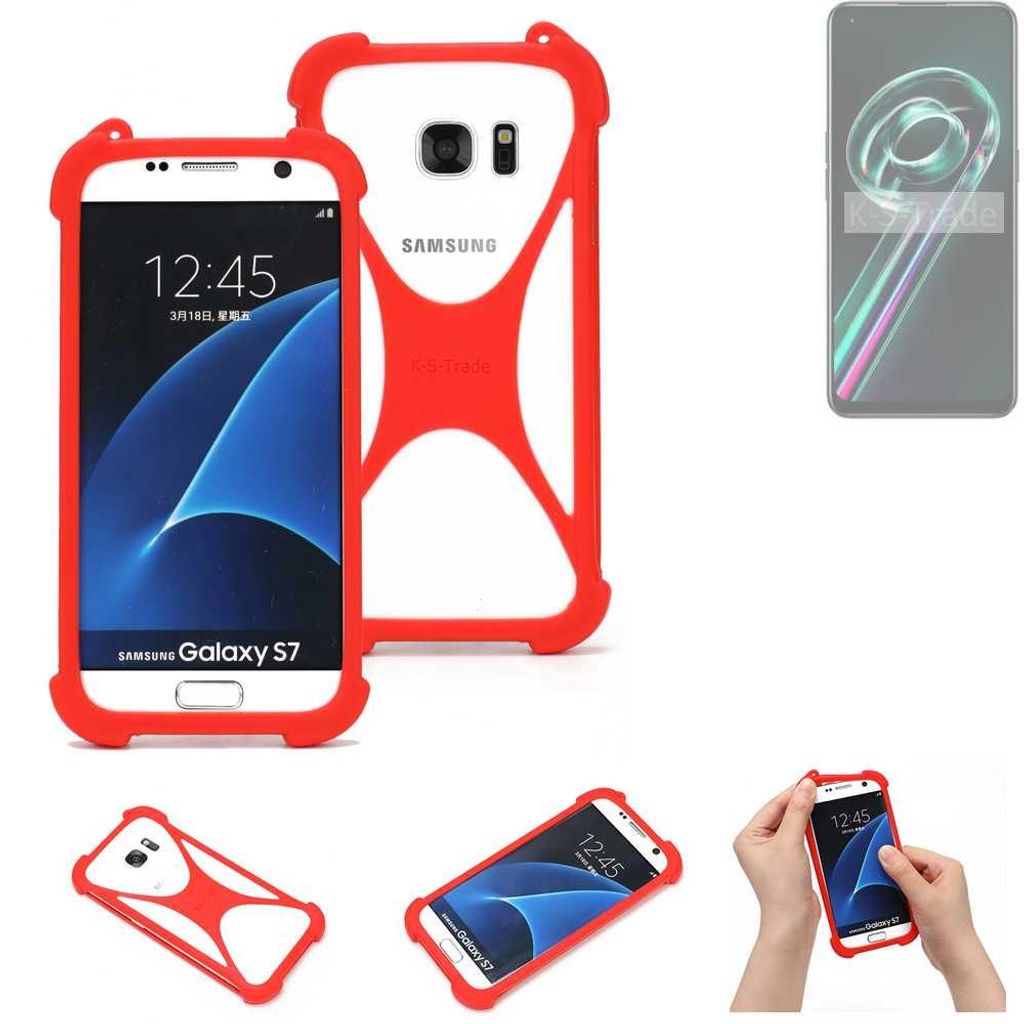 K-S-Trade Handy-Hülle kompatibel mit Realme 9 Pro Plus Schutz-Hülle Bumper Silikon Schutz Hülle Cover Case Silikoncase Silikonbumper TPU Softcase
