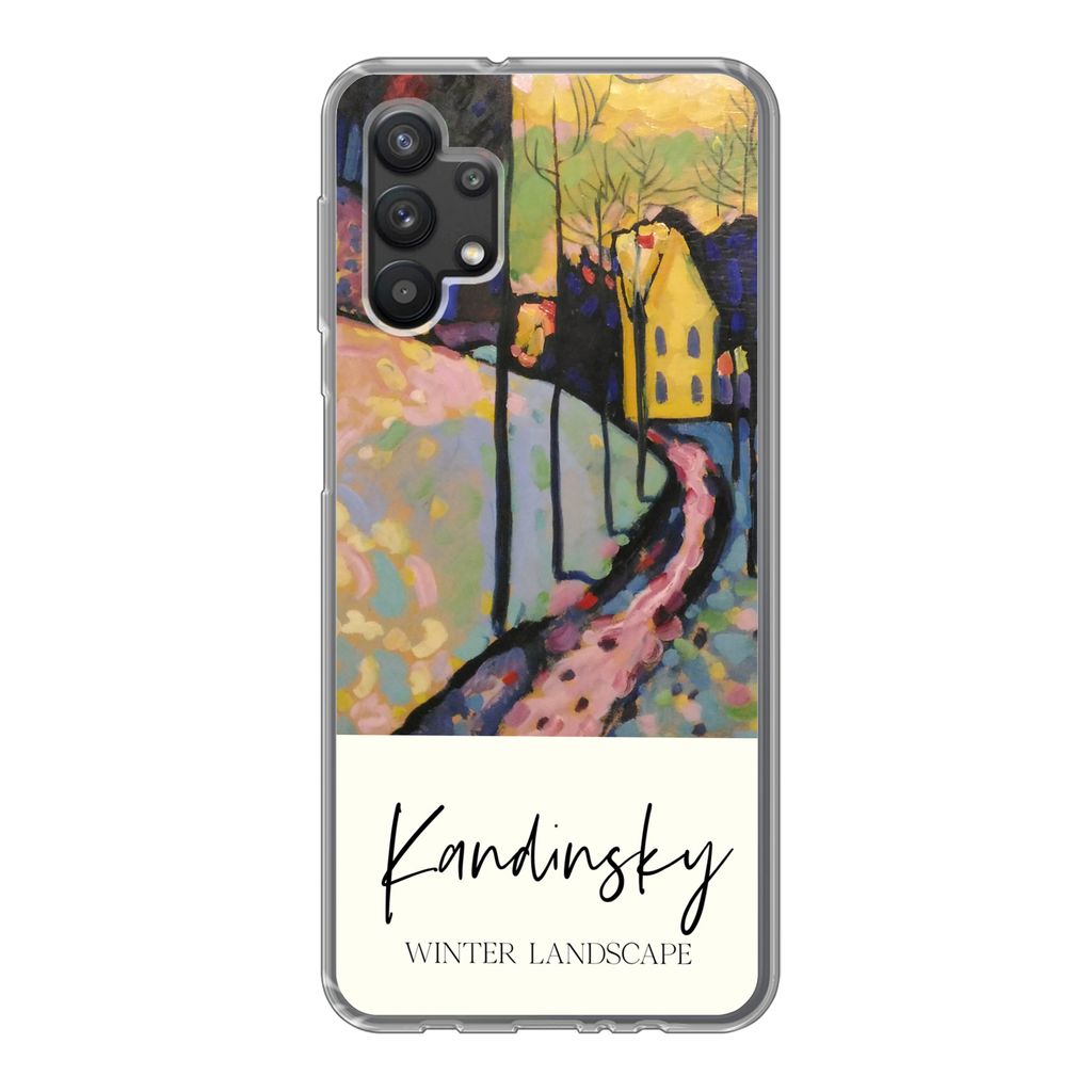 MuchoWow Handyhülle Schutzhülle Hülle für Samsung Galaxy A32 5G Winterlandschaft - Wassily Kandinsky Silikon Softcase Handy Hülle - Softcase