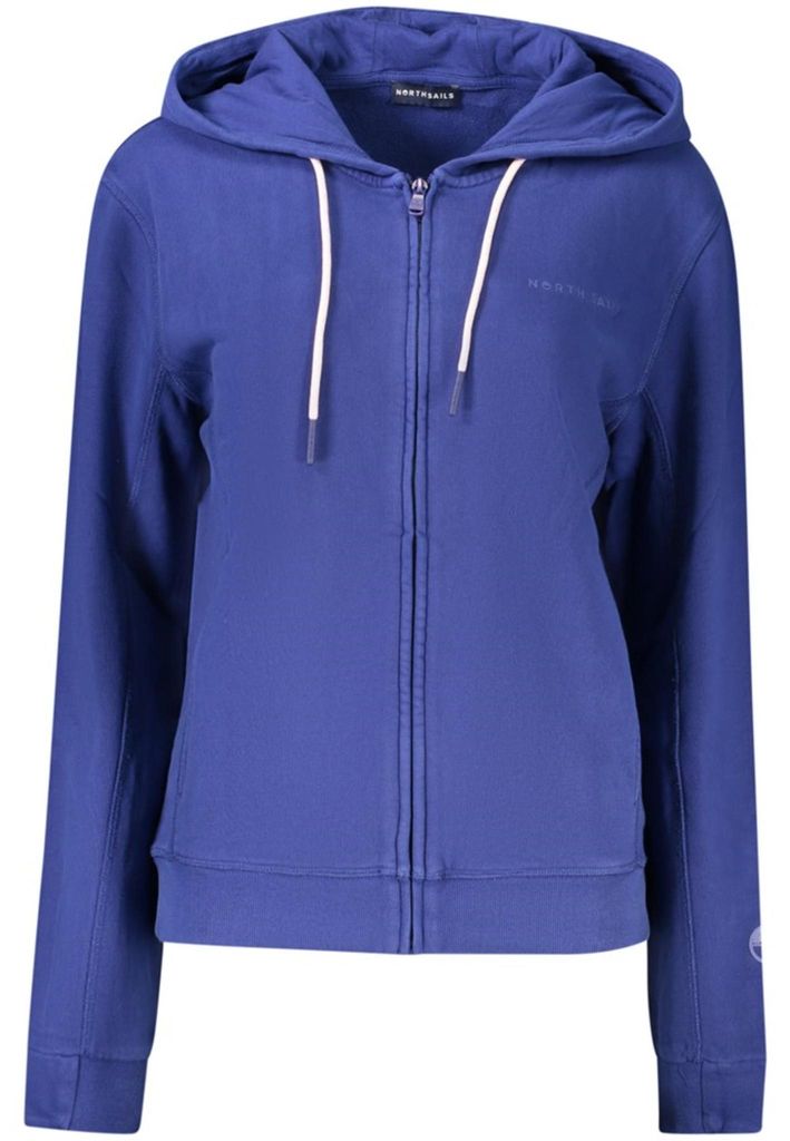 Damen Kapuzen-Sweatshirt Blau: Nachhaltiger Style mit Reißverschluss