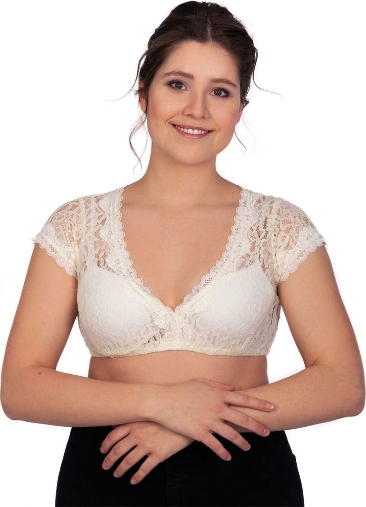 Edelnice Dirndlbluse Leonie beige 42