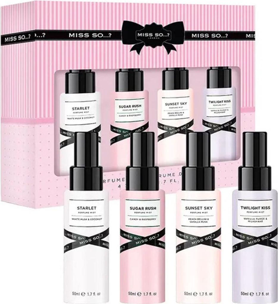 Miss So - Damen Körperparfum-Set 4 x 50 ml Produktbild 