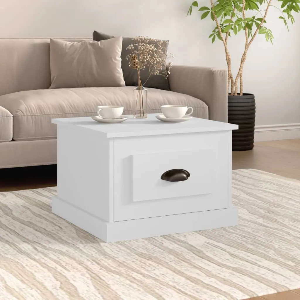 Scheda Tecnica Tavolino Bianco 50x50x35 The Living Store Legno