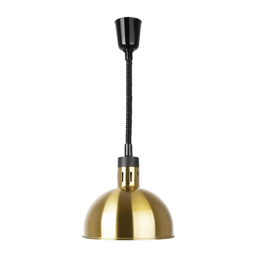 Lampe chauffante Buffalo ronde rétractable finition dorée Ø225 mm