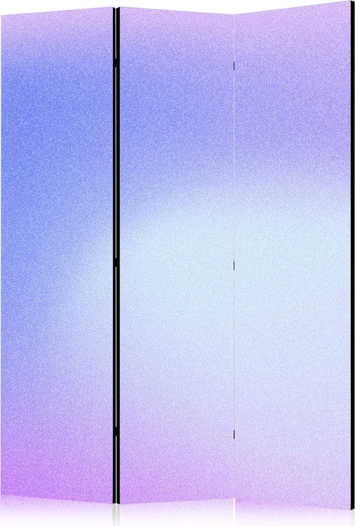 3-teiliger Einseitiger Vlies Paravent - Heather Mist - Delicate Gradient Comprising Various Shades of Violet 135x172 cm Muster f-B-10156-z-a