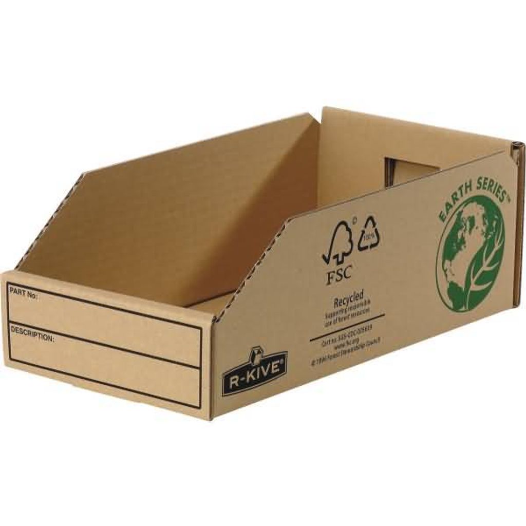 Fellowes Kleinteilebox R-Kive EARTH, braun (B)147 mm aus 100% recycelter Pappe, zu 100% wieder verwertbar, - 50 Stück (