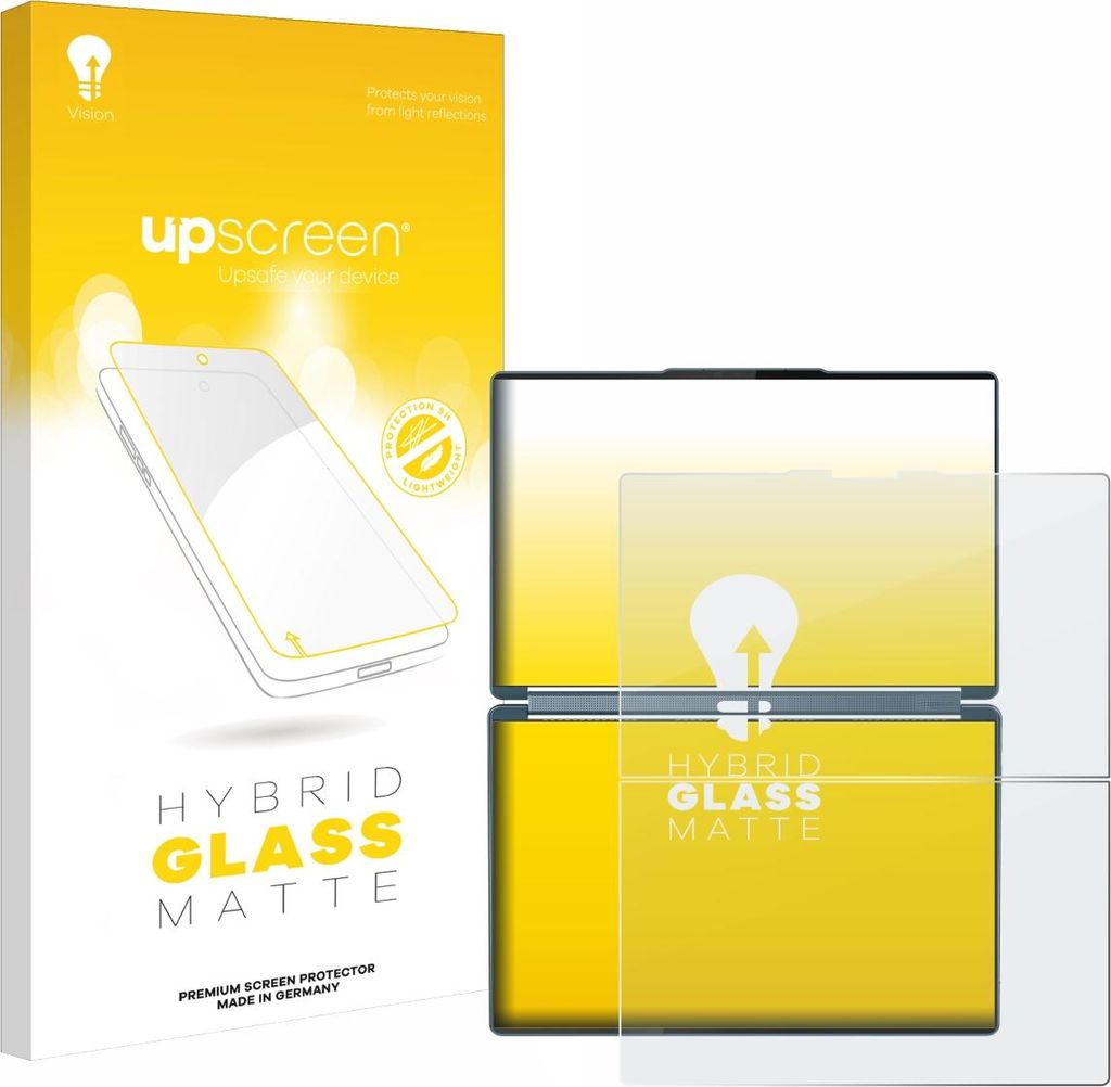 upscreen Entspiegelungs Schutzglas für Lenovo Yoga Book 9i Gen 10 Schutzfolie Panzer Folie Glas Display Schutz matt