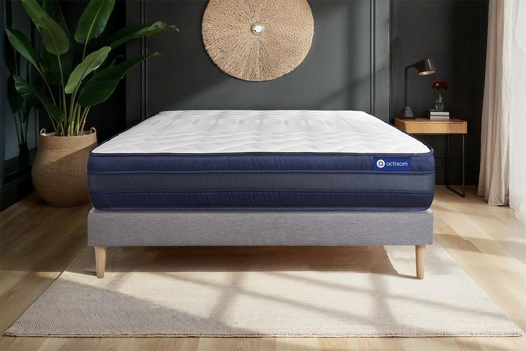 Actimemo tech matratze 80x200cm + Bettgestell mit lattenrost - Dicke : 24cm - Memory-schaum - H5