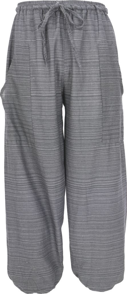 Leichte Yogahose, Tai Chi Hose, Goa Hose, Freizeithose - Grau, Herren, Baumwolle, Hosen