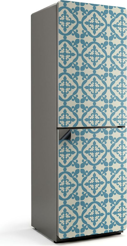 Geometrisches dekoratives Muster – Magnetische Kühlschrank Abdeckung – Dekorfolie magnetisch Küche – Kühlschrank Magnet Deko – selbstkle...