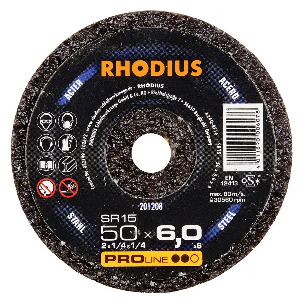 RHODIUS Schleiftöpfe, kunstharzgebunden Stahl SR 15 50 x Produktbild 