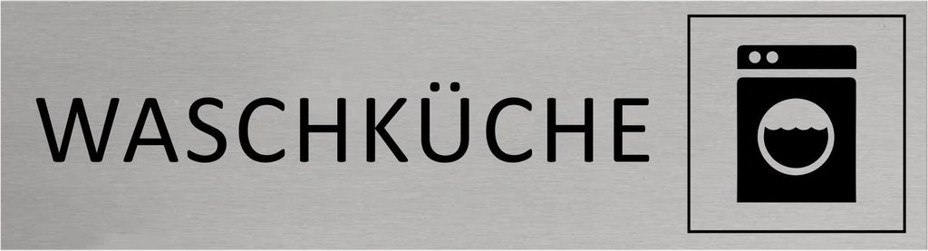 CombiCraft Aluminium Türschild Waschküche 165x45mm mit Produktbild 