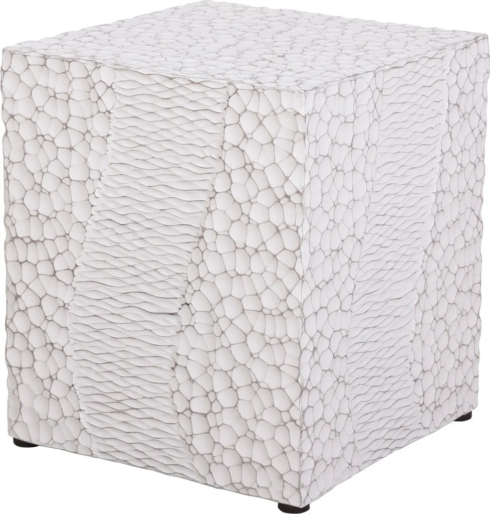 Table de chevet ou bout de canapé en béton effet bois Brynn D35xH44cm