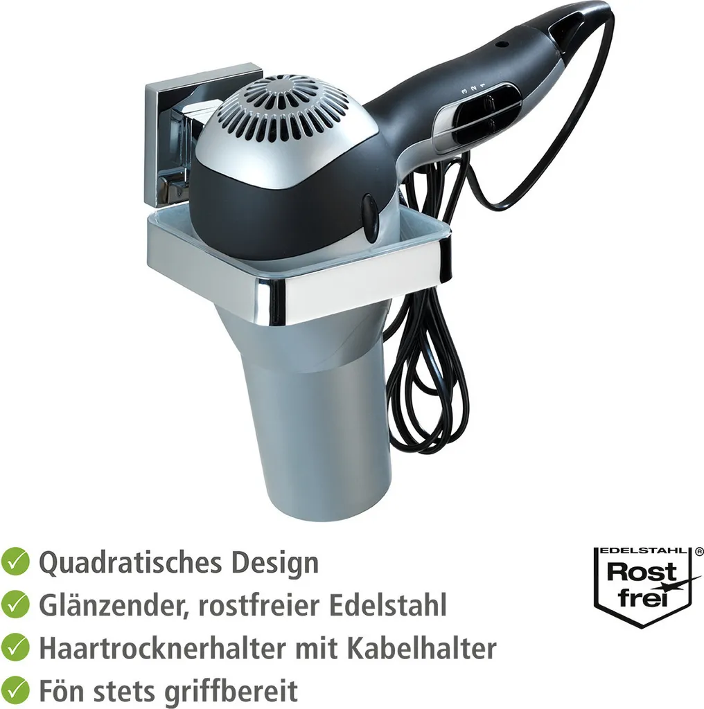 Support Sèche-Cheveux pour Salle de Bain Petite Surface sans Percer