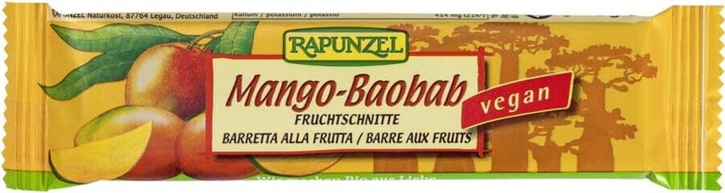 Rapunzel - Fruchtschnitte Mango-Baobab - 40g Produktbild 