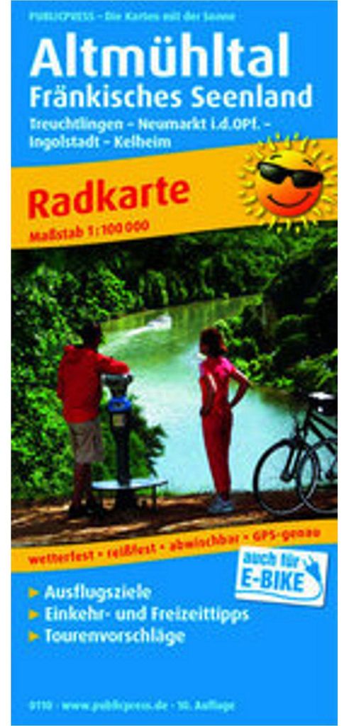 Publicpress Radkarte Altmühltal, Fränkisches Seenland, Treuchtlingen, Neumarkt Opf., Ingolstadt, Kelheim 1:100.000: Radkarte mit Ausflugszielen, ...