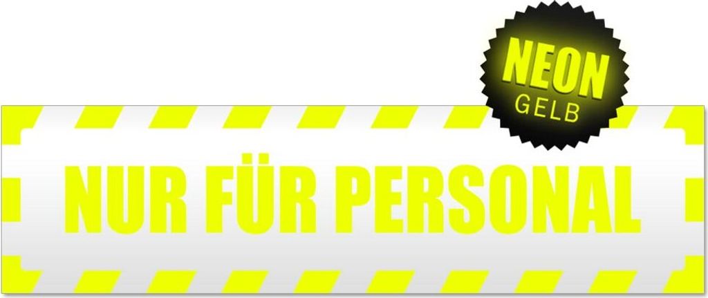 Nur für Personal gestreift Magnetschild Schild magnetisch