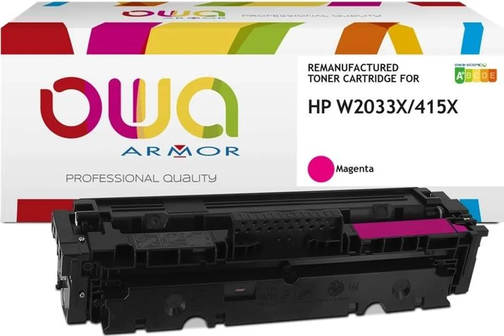 Toner Magenta 6000 pages HP W2033X tecnoware K18975OW OWA Haute Qualité