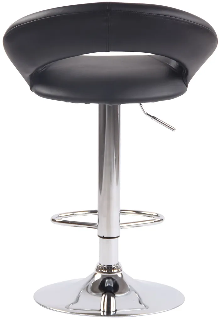 Tabouret de bar confortable avec dossier et base anti-rayure noir - 6