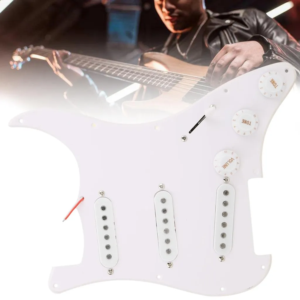 Réparez votre Guitare avec la Plaque de Protection Blanche Pré-câblée