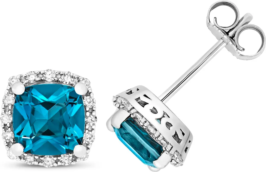 Boucles d'oreilles Diamant 0.16ct Or Blanc 375/1000 TRS14432 de 8mm