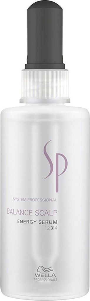 A product shot of a bottle of Wella Professionals SP Balance Scalp Energy Serum.