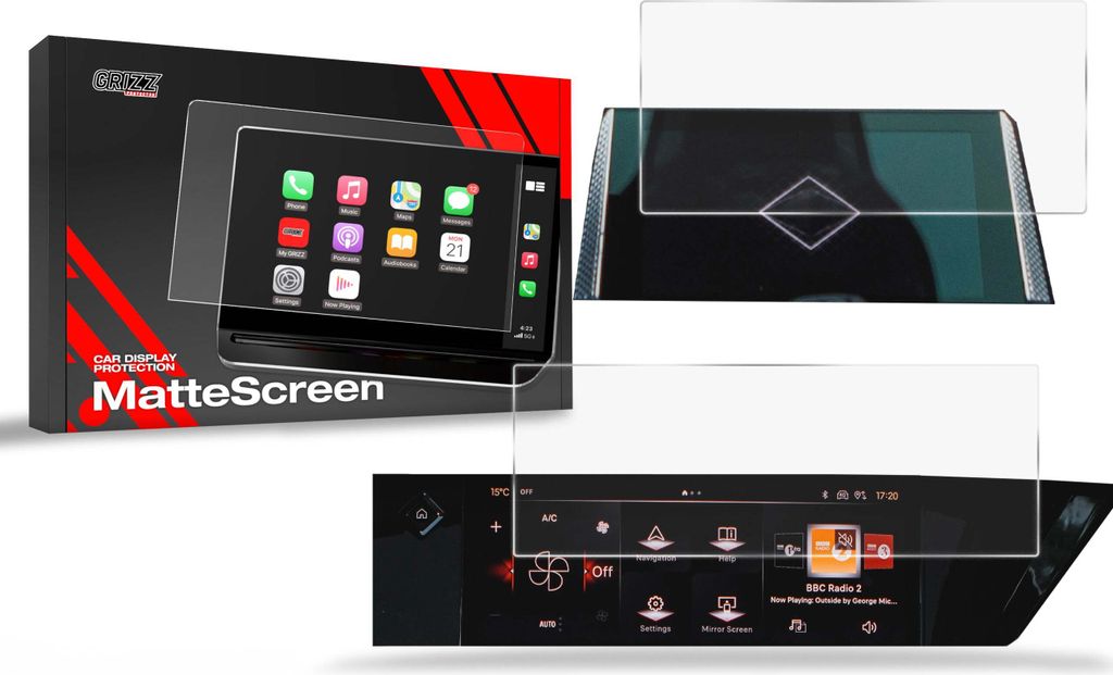 Matte Autodisplayfolie 2in1 für DS4 (2021-...), Grizz Protector