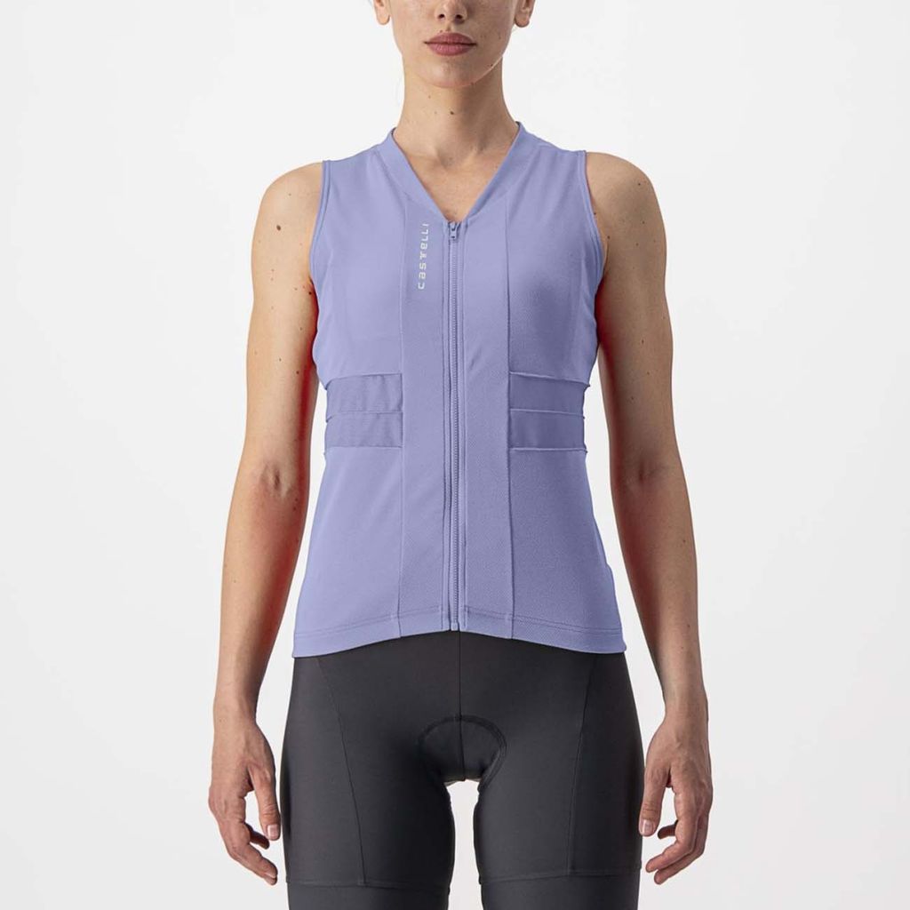 Castelli Anima 4 Sleeveless Muskelshirt Violet Mist/Ivory S