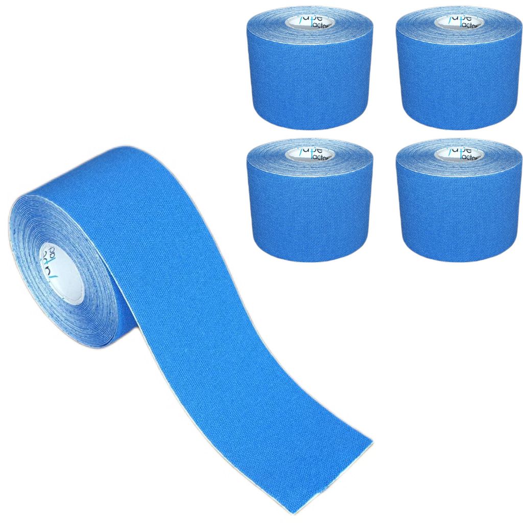 5 Rollen - Tapefactory24 Getting Started Kinesiologie Tape 5cm x 5m - marine, Tapes Taping Klebeband Tapeverband Bandage wasserfest