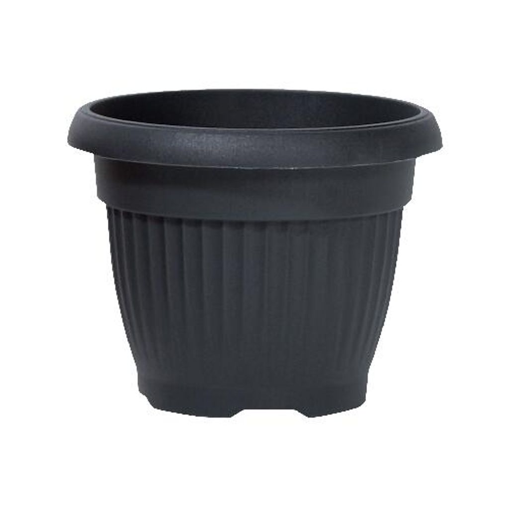 Veca Blumentopf Zylinder – Anthrazit, 35 Cm Durchmesser, 24 Cm Hoch, Mit Entwässerungsloch