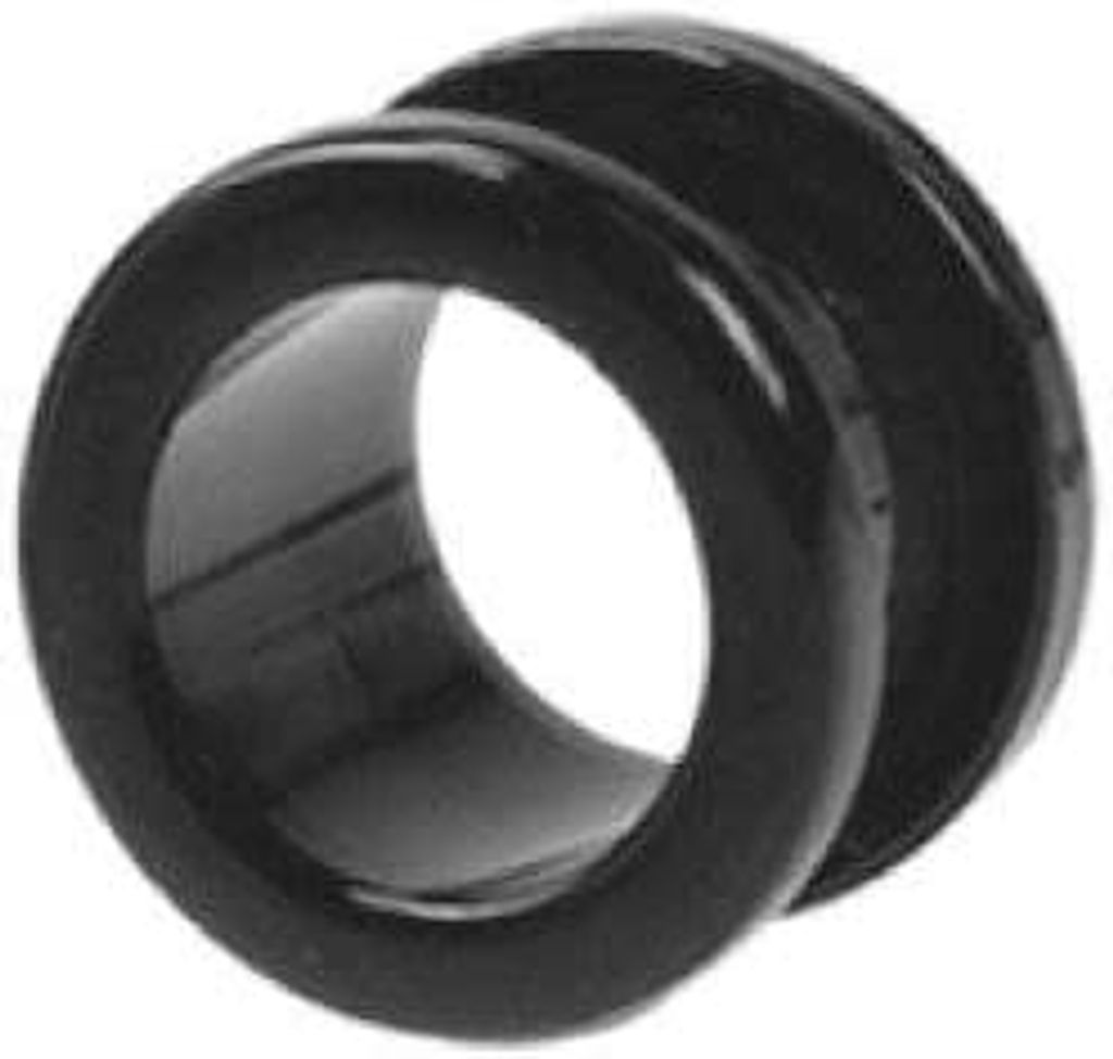 Ohr Flesh Tunnel Piercing Acryl Screw on Black 10mm