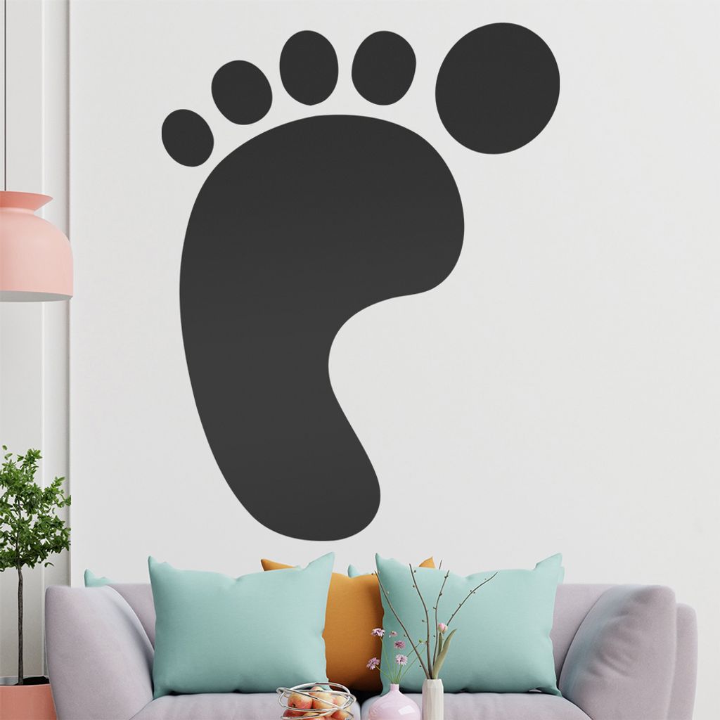 KIWISTAR Fuß Silhouette - Laufen Gesundheit Zehen Sohle Wandtattoo in 6 Größen - Wandaufkleber Wall Sticker - Dekoration, Küche, Wohnzimmer, Sc...