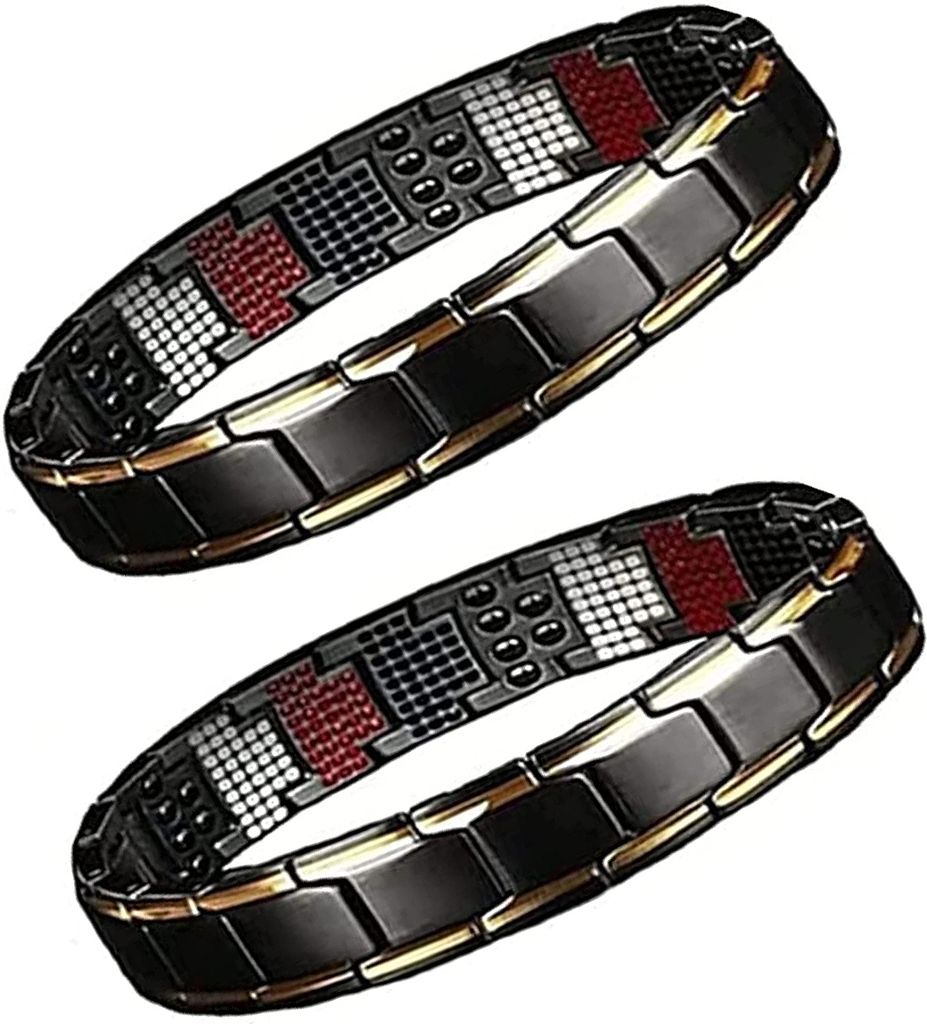 2er Set Frauen Herren Couple Magnet Armband Magnetfeld Gesundheit Gewicht Abnehmen Energie Magnetfeldtherapie