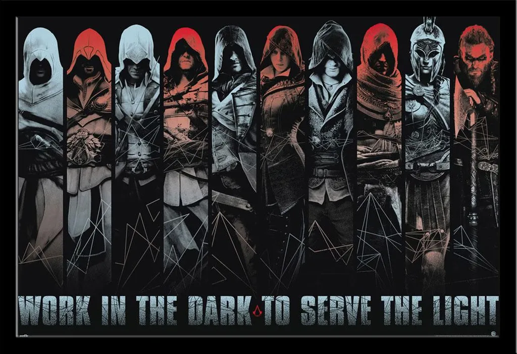 Poster Assassin's Creed Work in the Dark con Cornice Shinsuke Maxi Nero