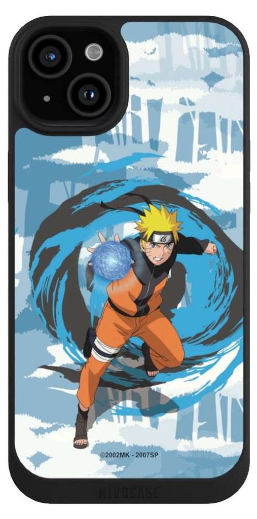 NIVOCASE Handyhülle für Apple iPhone 15 Plus Hülle NIVOpure Case Schwarz Manga Naruto Shippuden Offizielles Lizenzprodukt