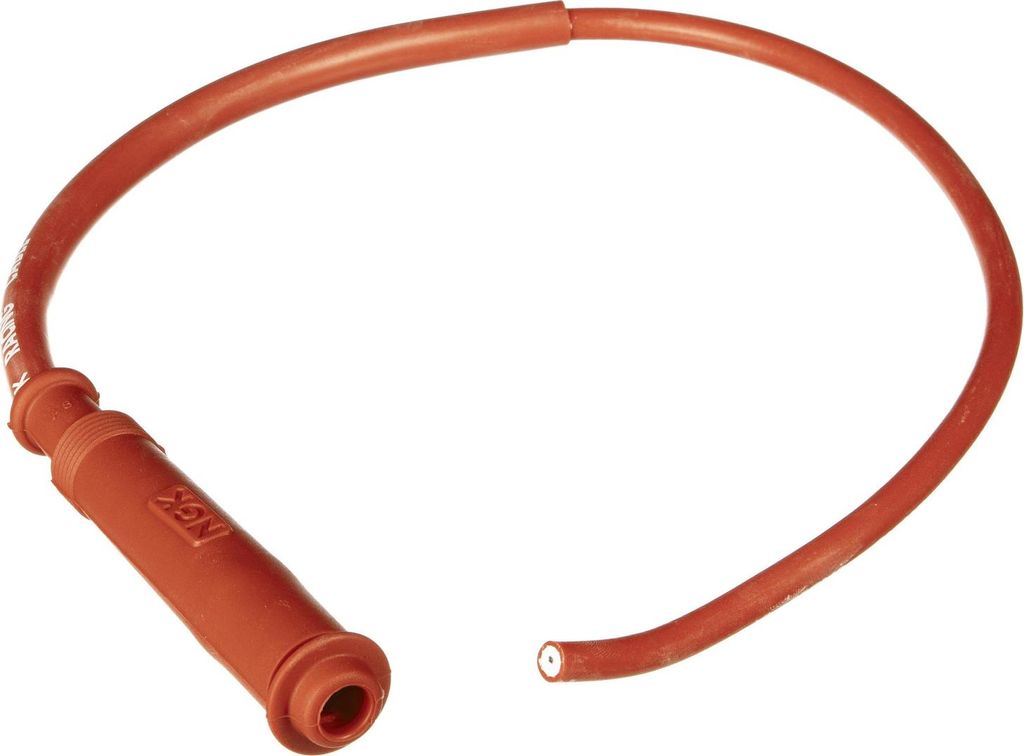 Ngk Gummirohr Für Zündkerzen Gerades Kabel 50 Cmm Farbe Rot Mit Mutter (Nr 8089)