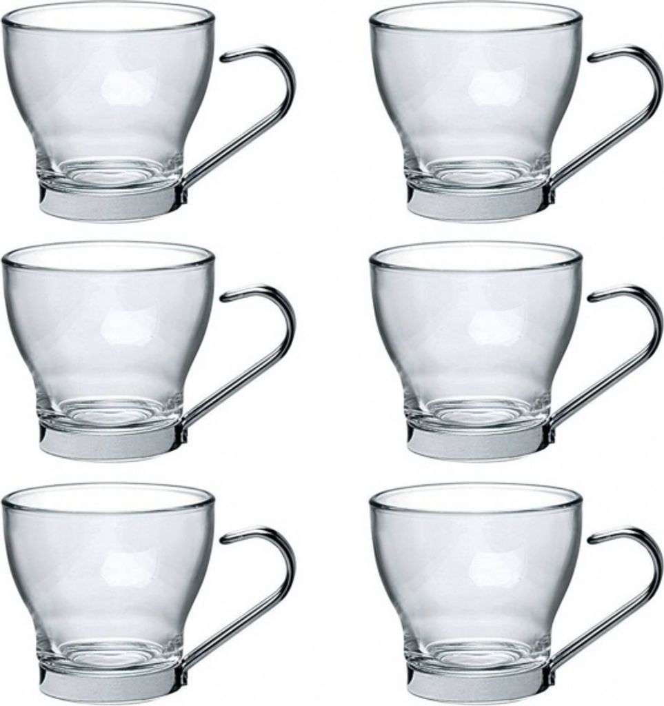 6 Espressotassen mit Metallhalterung Oslo