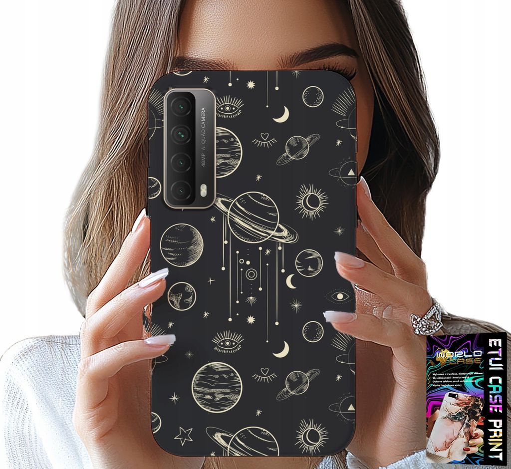 Fall Für Huawei P Smart 2021 - Kosmos Planeten Sterne Mond + Glas