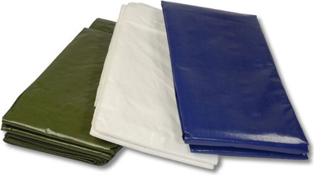 1x Gewebeplane Abdeckplane Schutzplane 4 x 6m weiß reißfest wasserdicht 250g/m²