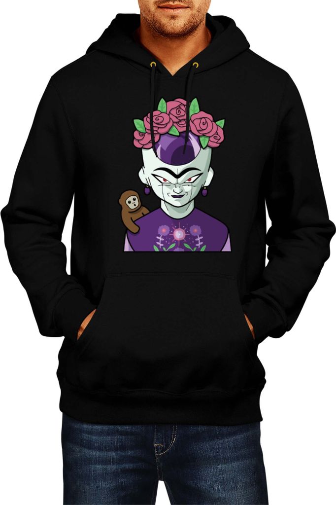 Herren Kapuzenpullover Dragon Anime Manga Ball Z Frieza 03, Man S / Schwarz