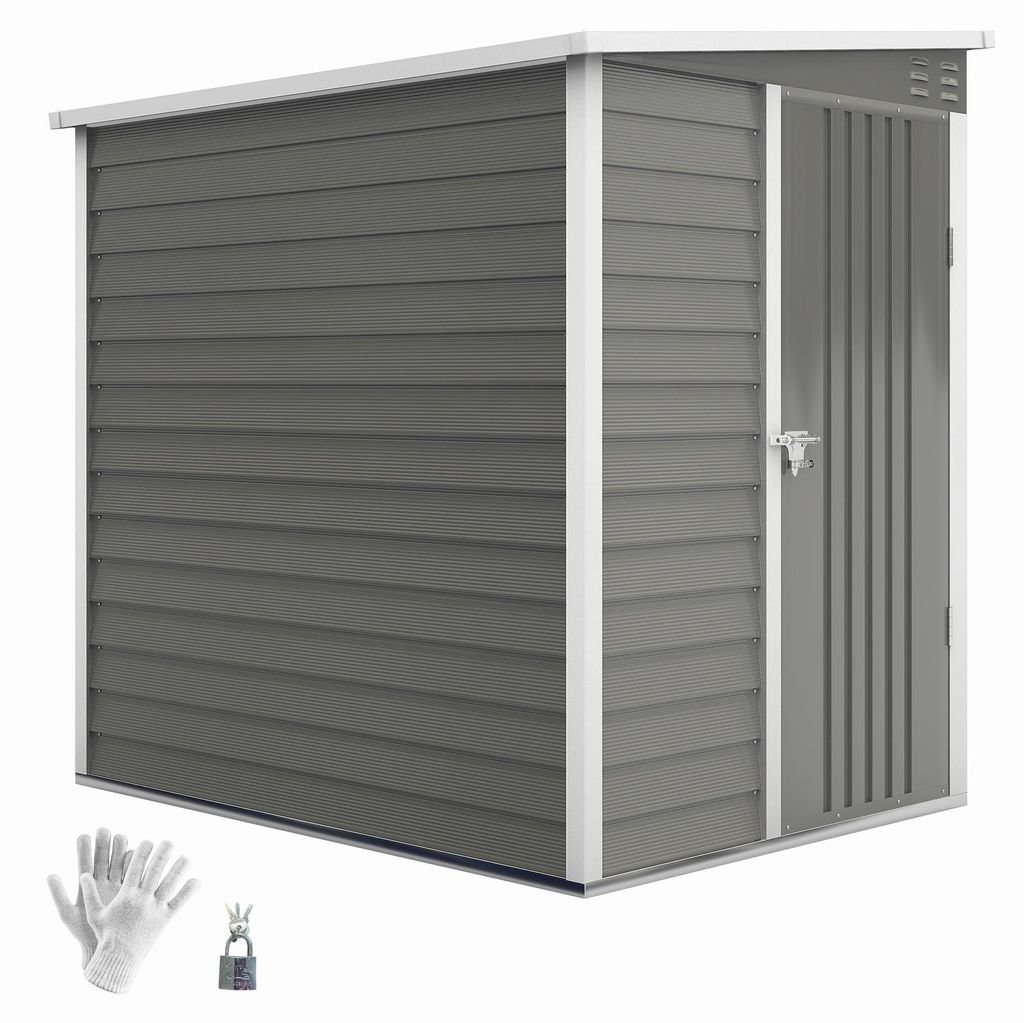 Outsunny capannone in metallo 2,3m² 142x184x181cm capanno Immagine del prodotto 
