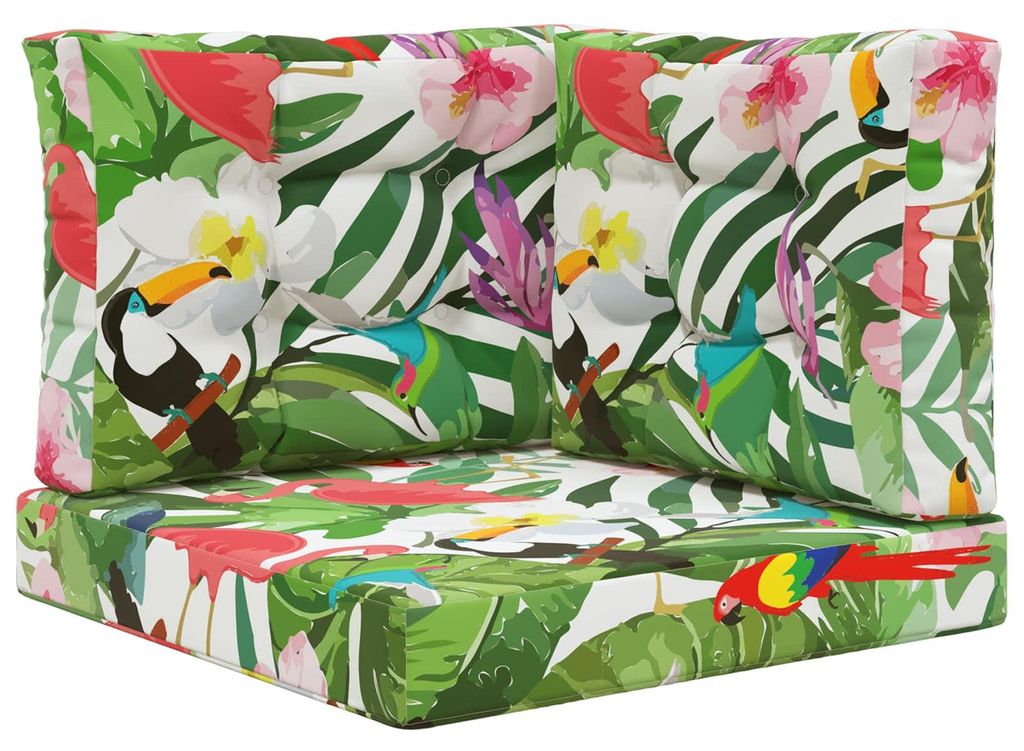 Hochwertigen Möbel Sofakissen für draußen modern - robust und langlebig - 3 pcs Bunt Polyester - Gartenmöbelauflagen GermanyMöbel247770