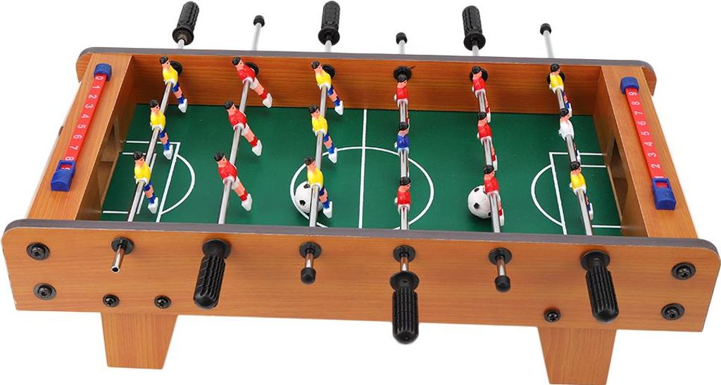 Tischfußball, Tischfußballspiel, pädagogisches Baby-Geburtstagsspielzeug, Holzfarbe