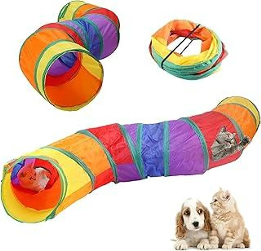 Tunnel per gatti, tunnel da gioco, tunnel per gatti, tunnel giocattolo per gatti, tunnel pieghevole per gatti, tunnel Bunny, adatto per tunnel per piccoli animali in ambienti interni ed esterni
